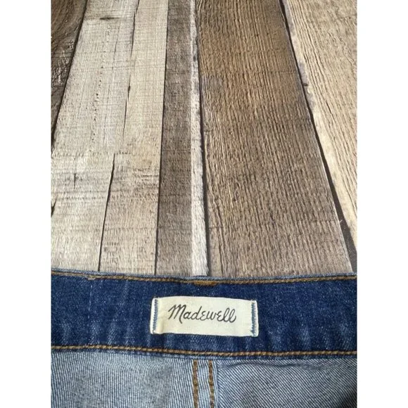 Madewell Women 25 The Perfect Crop Blue Jeans High Rise Stretch Raw Hem - Picture 5 of 6